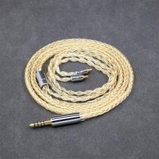 8 Core 99% 7n Pure Silver 24k Gold Plated Earphone Cable For Audio Technica ATH-CKR100 CKR90 CKS1100 CKR100IS CKS1100IS