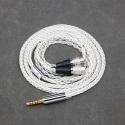 99% Pure Silver 8 Core 2.5mm 4.4mm 3.5mm XLR Headphone Earphone Cable For Mr Speakers Ether Alpha Dog Prime
