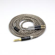 16 Core Grey Silver plated Earphone Cable  For Audio-Technica ATH-R70X Headphone Headset