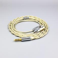 TypeS 23AWG Litz Shielding Silver OCC Earphone Cable For Abyss AB 1266 Phi TC Dual Mini xlr 3 pin head(amame)