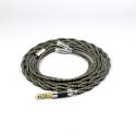 2 Core 2.8mm Litz OFC Earphone Shield Braided Sleeve Cable For Sennheiser IE8 IE8i IE80 IE80s Metal Pin
