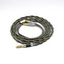 2 Core 2.8mm Litz OFC Earphone Shield Braided Sleeve Cable For Audio Technica ATH-ADX5000 ATH-MSR7b 770H 990H A2DC Headp