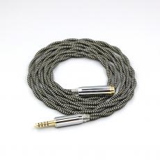 2 Core 2.8mm Litz OFC Earphone Shield Braided Sleeve Cable For 4.4mm Male To 4.4MM female Extension