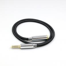 Black Super Soft Headphone Nylon OFC Cable For 4.4mm Male to 4.4mm female 