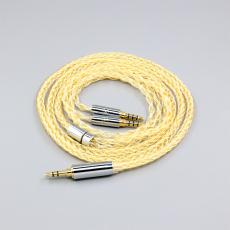 8 Core 99% 7n Pure Silver 24k Gold Plated Earphone Cable For Crosszone CZ-8a CZ-1 CZ-10 Headphone