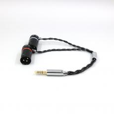 99% Pure Silver Palladium Floating Gold Cable For 4.4mm Male To Dual XLR 3 Pole L Shape Angle DAC To Aune N7 amplifier