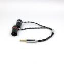 99% Pure Silver Palladium Floating Gold Cable For 4.4mm Male To Dual XLR 3 Pole L Shape Angle DAC To Aune N7 amplifier