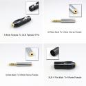 CNC 4.4mm 3.5mm 2.5mm XLR 4pin 6.35mm Male To Female Jack Converter Adapter Cable Resistance 0Ω to 300Ω 