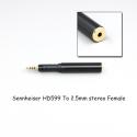 Headphone Converter Male To 3.5mm Or 2.5mm Female Jack Adapter For Sennheiser HD599 HD569 HD 560S HD559 hd560s ali7