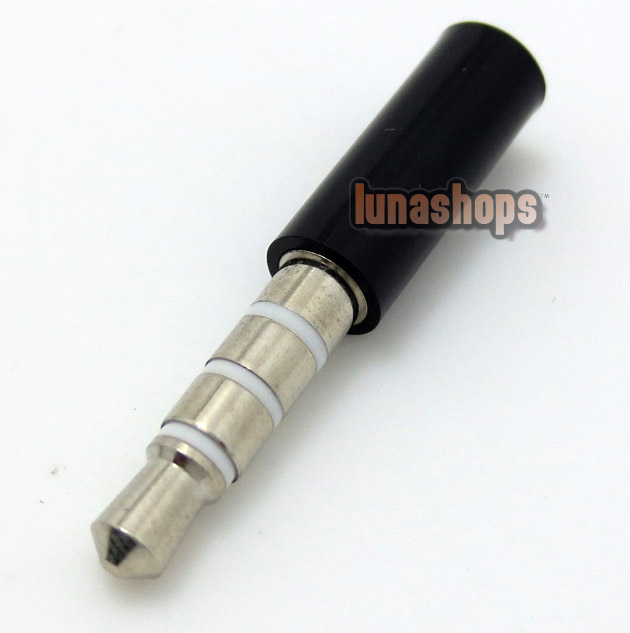 4 pole 3.5mm Stereo Male Male DIY Soldering Adapter Plug LGZ-685