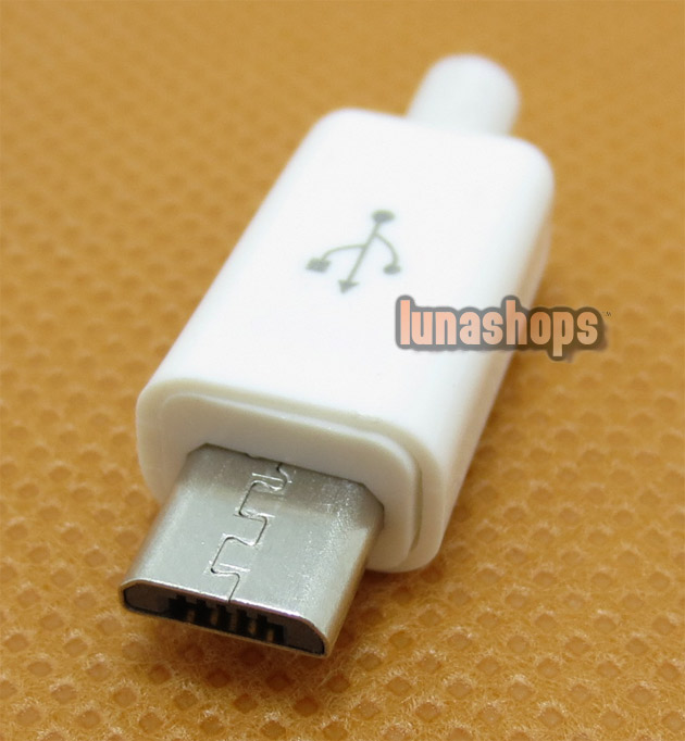 Black/White Micro USB-2.0B Soldering Adapter Plug For Diy Custom Handmade LGZ-IP1