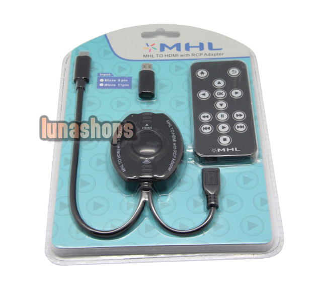 MHL To HDMI Adapter + Remote Micro USB S4 S3 i9300 i9500 Samsung Galaxy S2