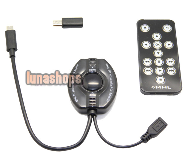 MHL To HDMI Adapter + Remote Micro USB S4 S3 i9300 i9500 Samsung Galaxy S2