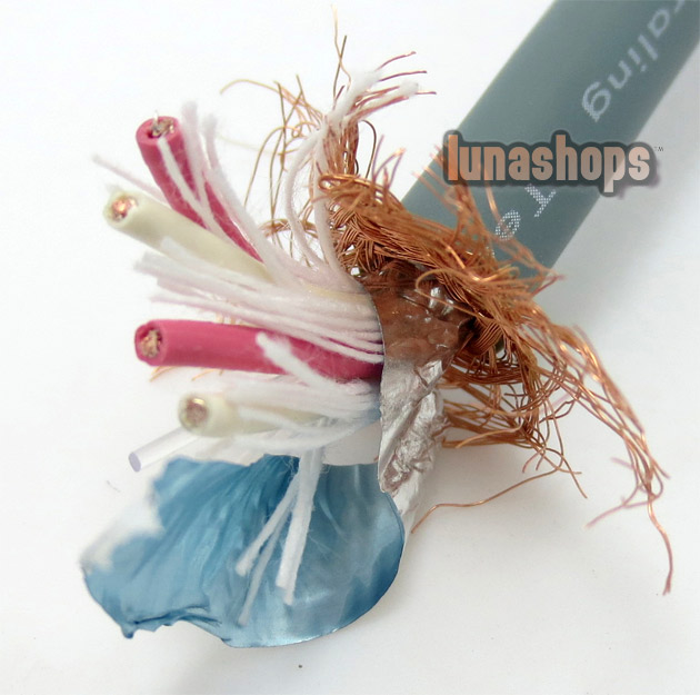 For 1m  MPS Pa-400MK2 OFC in Bulk Series DIY Hifi Cable Gold Plated For Hifi Speaker AMP