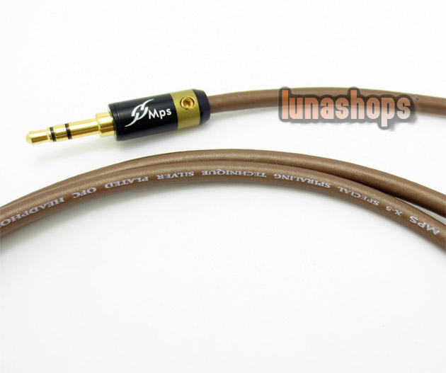 Mps X-5 Eagle 3.5mm Male To Male Plug Golden Plated Audio Cable For AMP Decoder