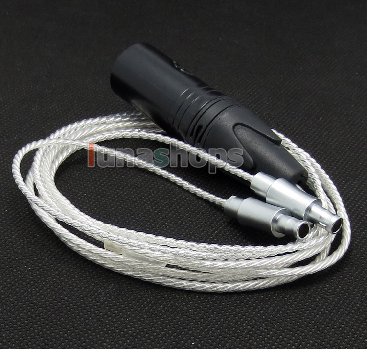 4pin XLR Male PCOCC + Silver Plated Cable for Sennheiser HD800 Headphone Headset