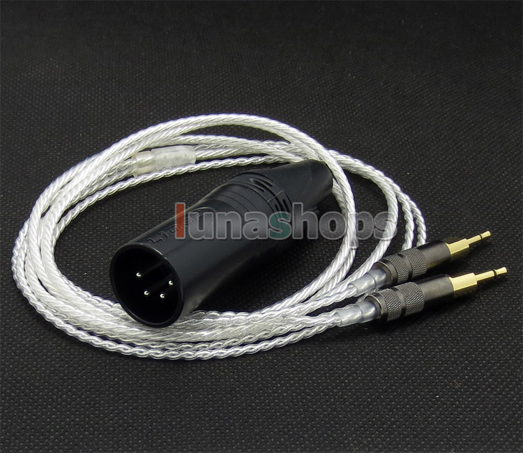 4pin XLR Male PCOCC + Silver Plated Cable for Sennheiser HD700 Headphone Headset
