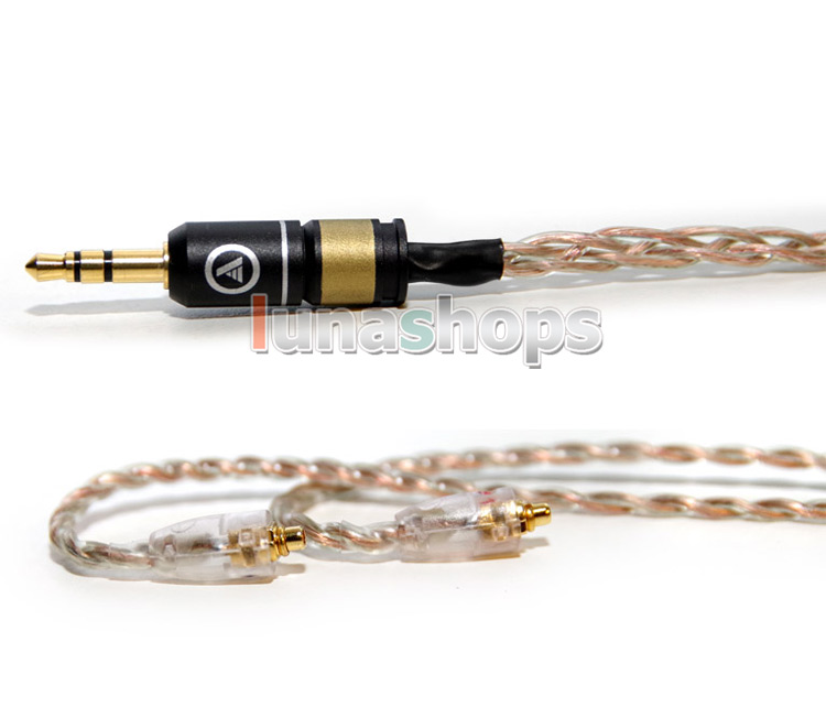 120cm Custom 6N OFC Cable For Shure se535 Se846 Ultimate UE900 earphone headset