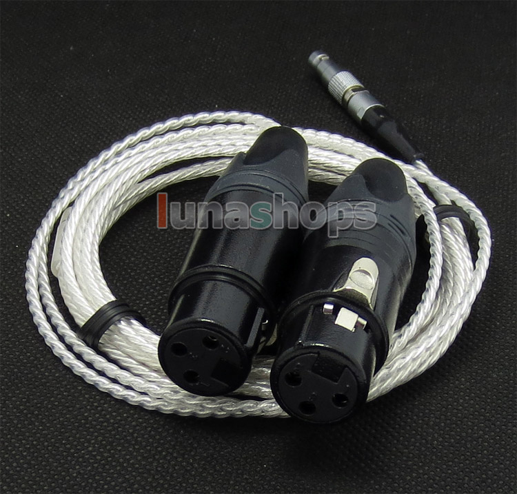 3pin XLR Female PCOCC + Silver Plated Cable for AKG K812 Reference Headphone Headset