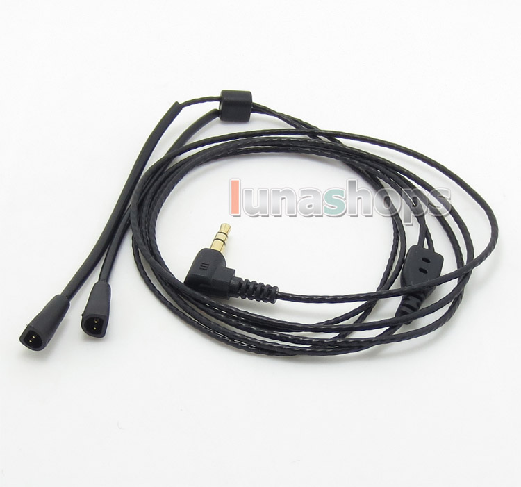 Black With Ear Hook Earphone OFC Cable For Sennheiser IE8 IE80 IE8i IE80i