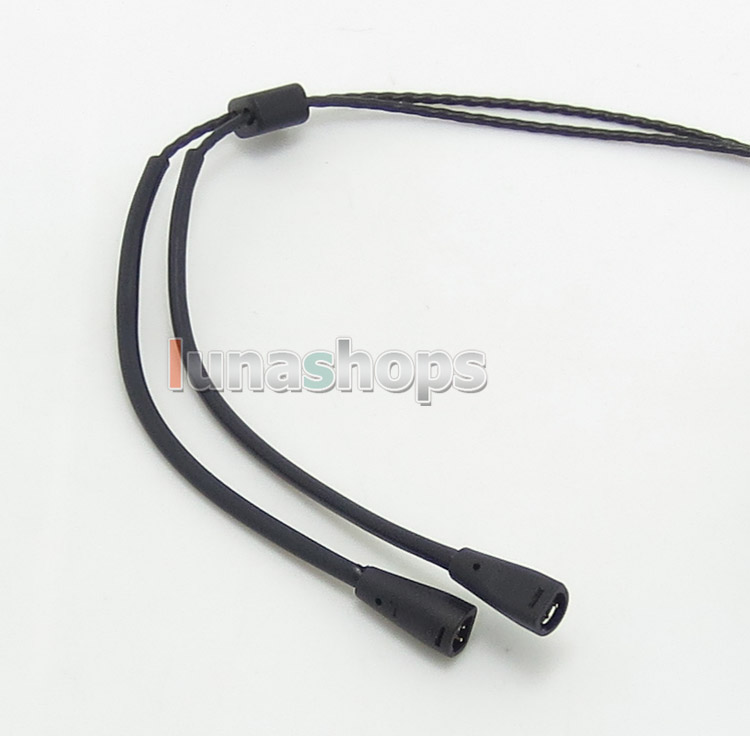 Black With Ear Hook Earphone OFC Cable For Sennheiser IE8 IE80 IE8i IE80i
