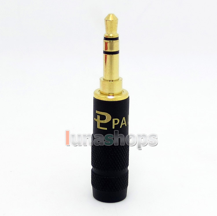 Pailiccs 3.5mm Black Straight Jack Audio Connector male adapter For DIY Solder