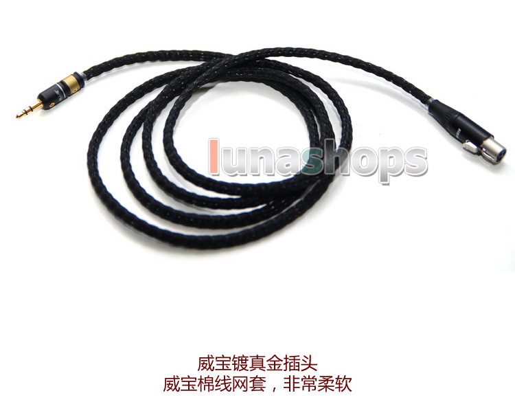 135cm Custom 4N OCC Cable For AKG Q701 earphone headset Headphone