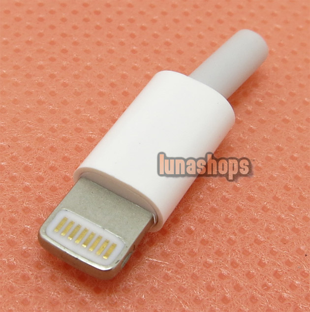 White DIY Part Handmade Dock Adapter for Iphone 5 5c 5S Lightning Line Out LO Hifi 