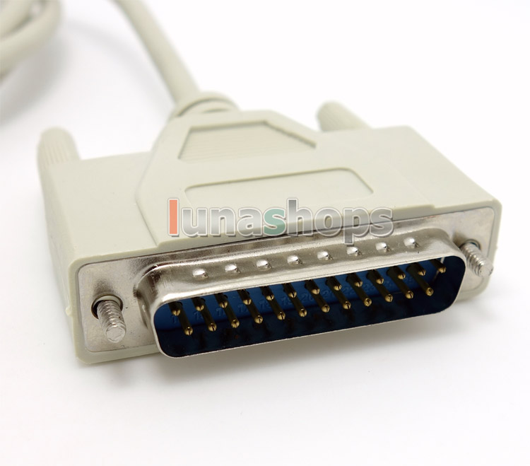 1.3m Serial RS232 Female To Male DB25 parallel port　Modem Cable 
