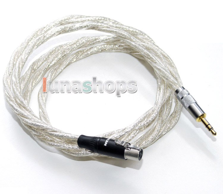 3.5mm Silver Plated Cable + OFC For AKG k701 Headphone Earphone With Shield Layer