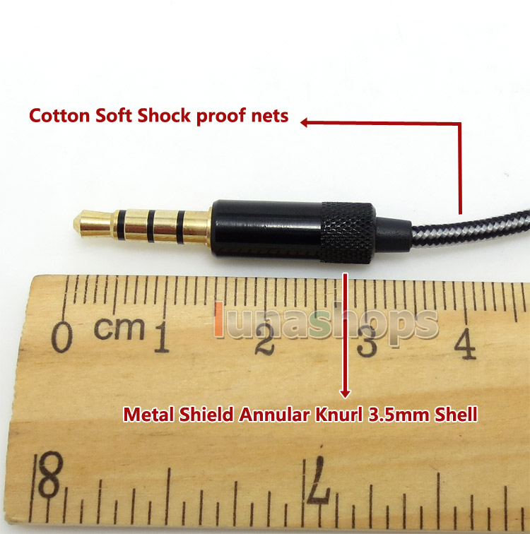 Replacement cable with Remote Mic connect iphone Android to SHURE SE535 SE425 SE315 SE846