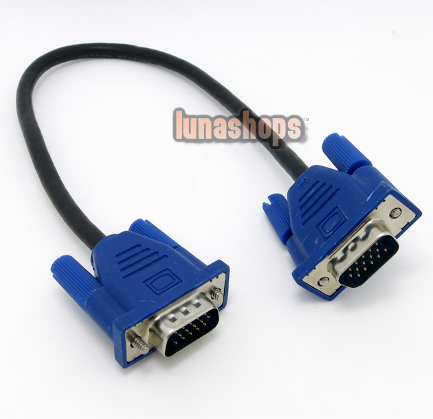 30cm VGA/SVGA HDB15 Male to Male connector Cable for CRT LCD monitor