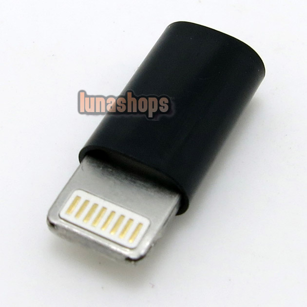 Black DIY Part Handmade Dock Adapter for Iphone 5 5c 5S Lightning Line Out LO Hifi