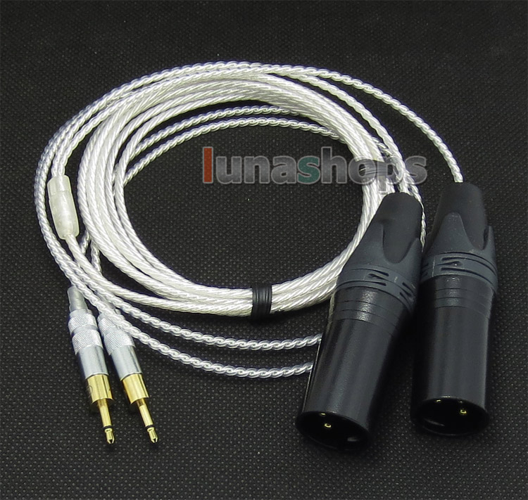 3pin XLR Male PCOCC + Silver Plated Cable for Sennheiser HD700 Headphone Headset