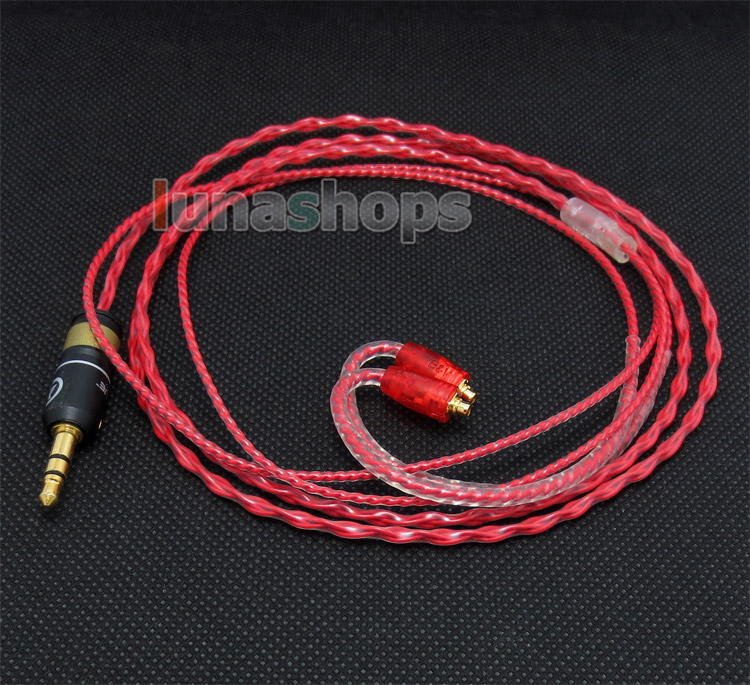 130cm Red Custom 6N OCC Hifi Cable For Ultrasone IQ edition 8 julia Onkyo ES-FC300 ES-HF300 es-cti300 Fostex TE-05 