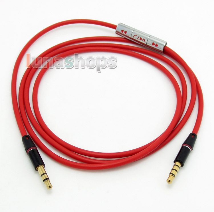 For Car Use 3.5mm male to Male Aux speaker cable With Remote For Samsung HTC Etc.