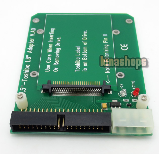 1.8" HDD SSD Hardrive Toshiba to IDE 40Pin Converter ADAPTER 