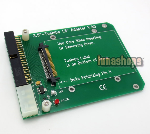1.8" HDD SSD Hardrive Toshiba to IDE 40Pin Converter ADAPTER 