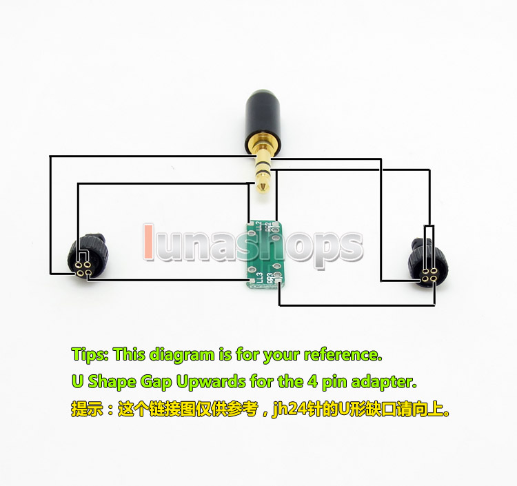 IEM DIY XLR Earphone Pin Adapter For JH AUDIO JH24 Roxanne 24 Iriver AK R03 AKR02 UM PP6