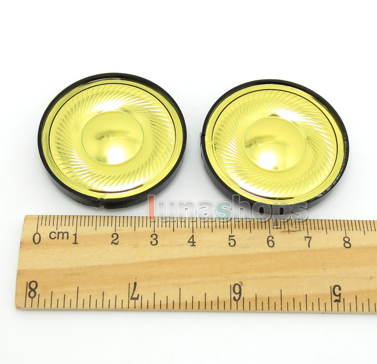 1 Pair Gold Dia 40mm Repair Parts Speaker Unit For DIY Custom Earphone Headphone