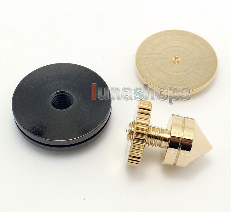 1set 2808 Foot Nail Adapter Stand Spike Protection + Pad for Turntable CD Amplifier Speaker