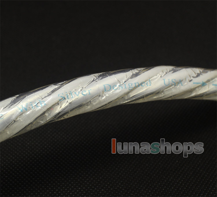 50m Liton OFC + Silver Plated Speaker Audio Signal DIY Cable Dia:13.5mm