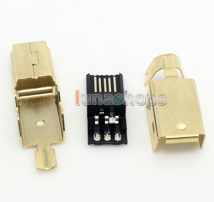 Mini USB 2.0 Male Soldering Adapter Without shell For Diy Custom Cable