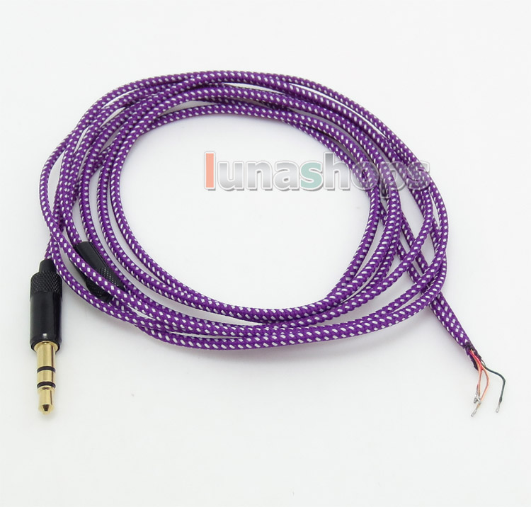 1.3m Semi Finished 5N OFC 3.5mm Earphone audio DIY wire cable For repair upgrade