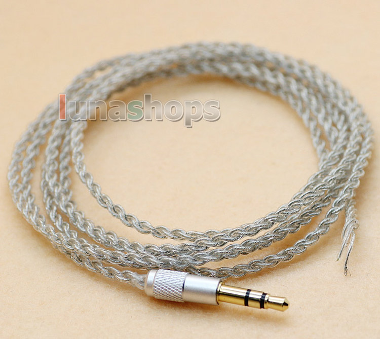 1.3m Semi Finished 3.5mm Earphone audio DIY OCC wire cable For repair upgrade