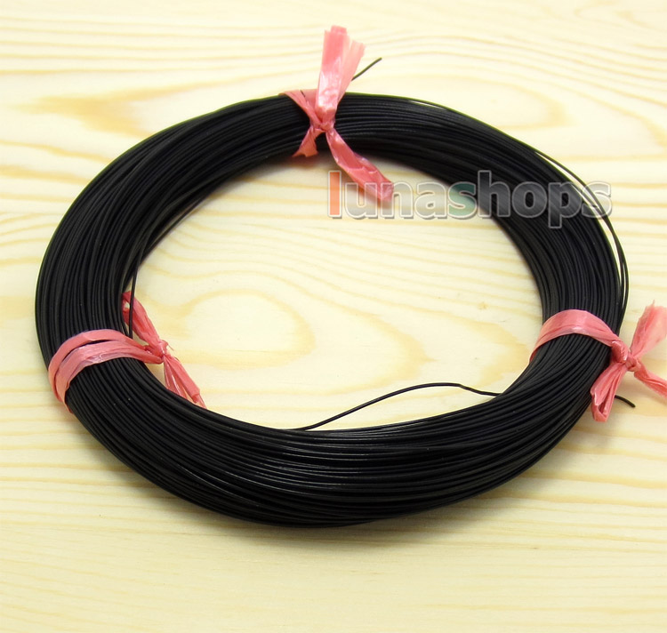 Black 100m 30AWG Pailic Silver Plated + 5n OCC Signal   Wire Cable 7/0.1mm2 Dia:0.65mm For DIY Hifi 