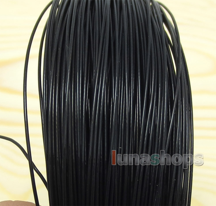 Black 100m 30AWG Pailic Silver Plated + 5n OCC Signal   Wire Cable 7/0.1mm2 Dia:0.65mm For DIY Hifi 