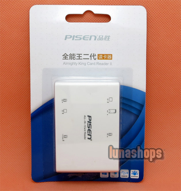 Pisen TF SD SDHC MS M2 XD MMC CF all in one card reader