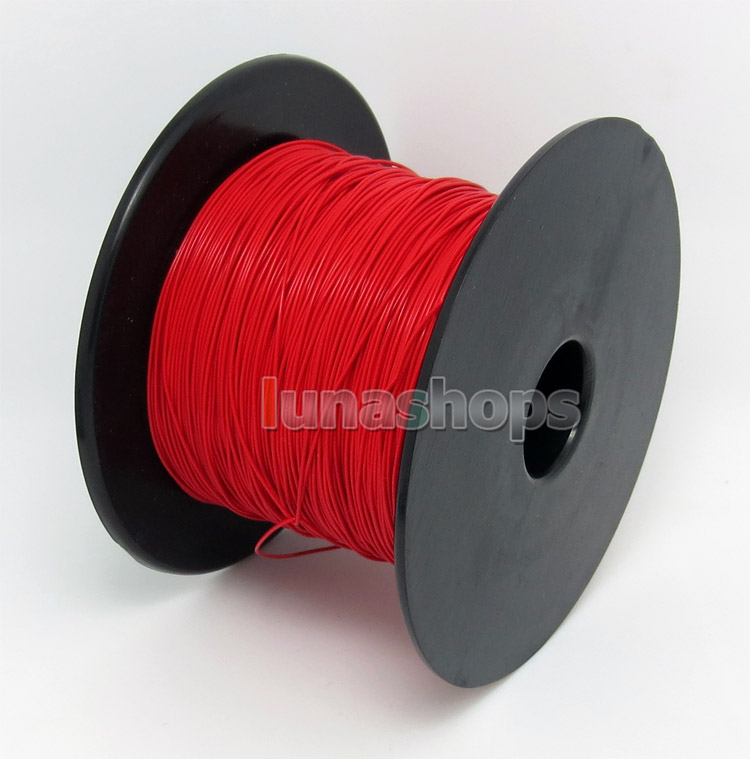 Red 100m 30AWG Acrolink Silver Plated + 5n OCC Signal   Wire Cable 7/0.1mm2 Dia:0.65mm For DIY Hifi 