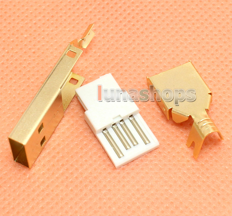 USB 2.0 Male Soldering Adapter Without shell For Diy Custom Cable